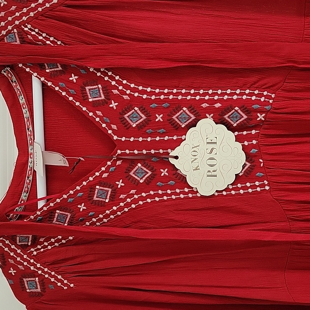 KNOX ROSE RED BOHO DRESS - Picture 2 of 3